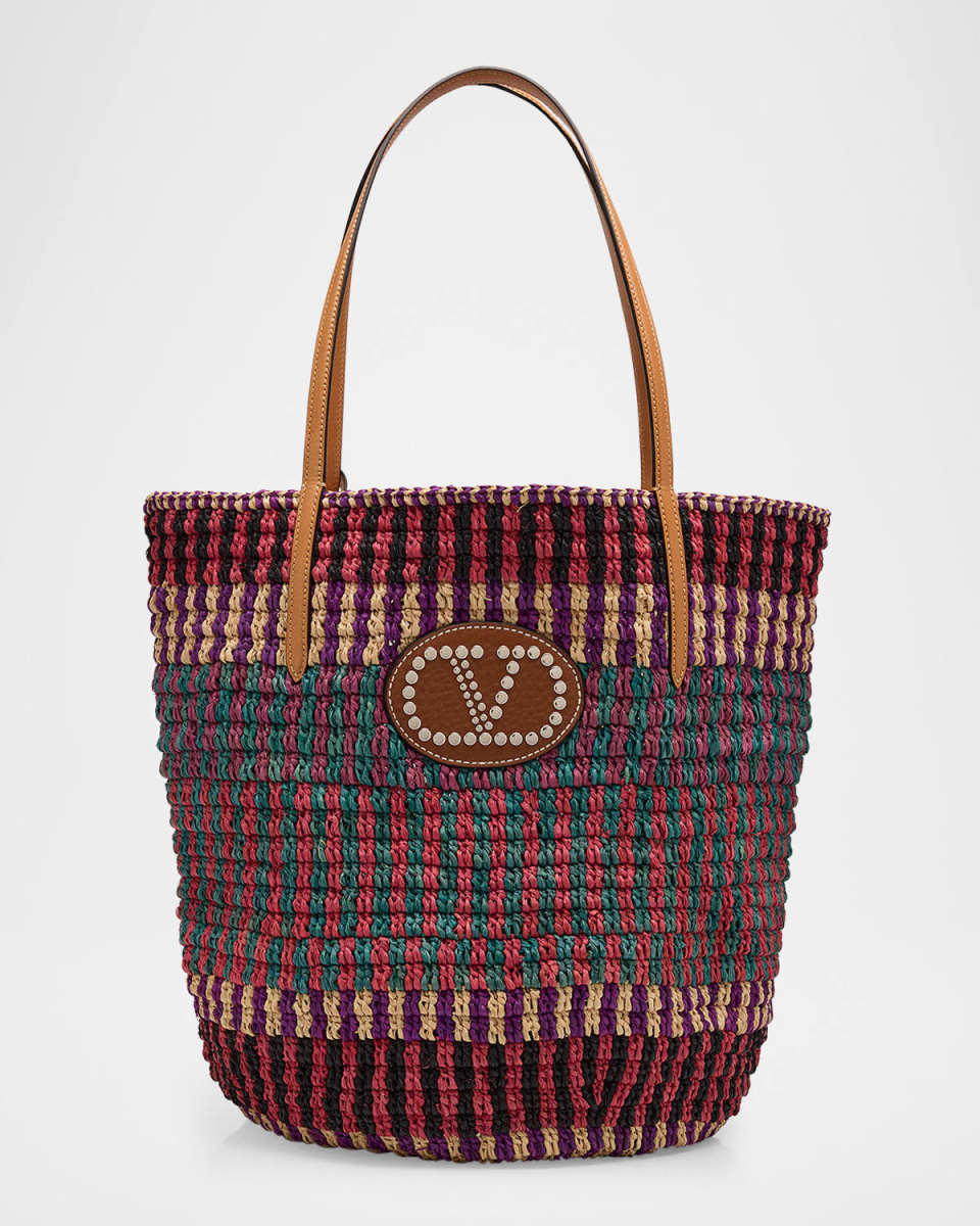 North-South Crochet Raffia Tote Bag